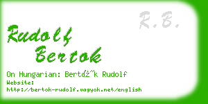 rudolf bertok business card
